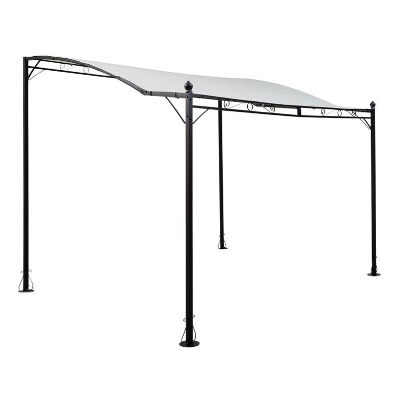 Blumfeldt Allure 0.5m x 2m Metal Pergola, White