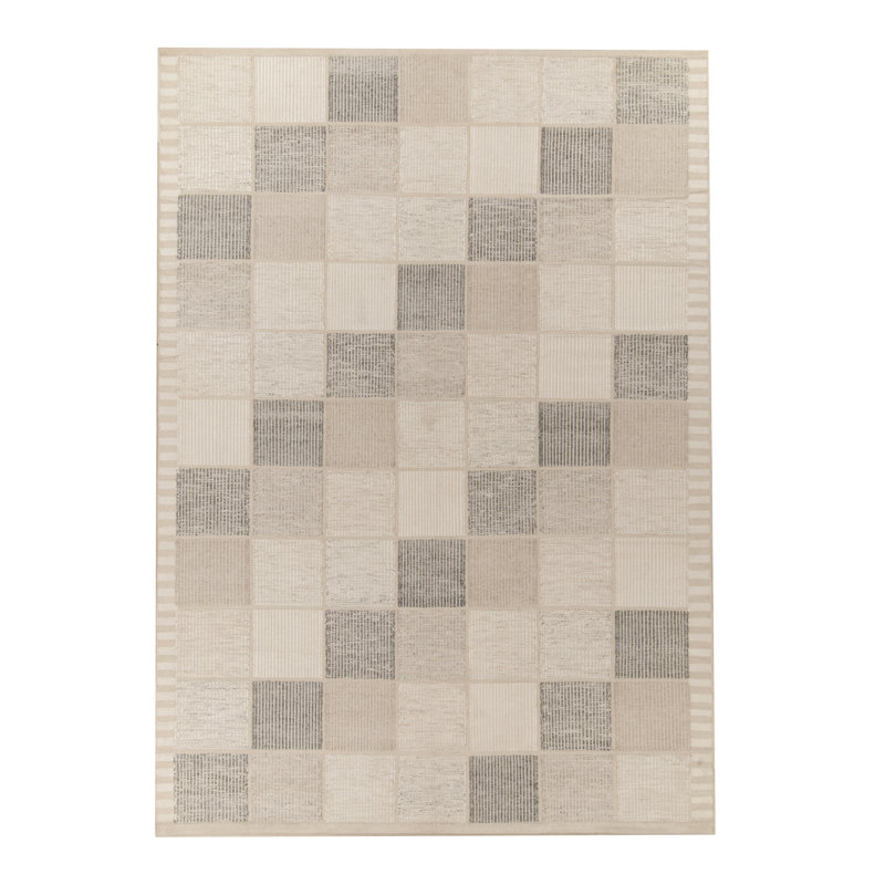 Scandinavian Wool Geometric Area Rug, Rectangle 12' x 18'