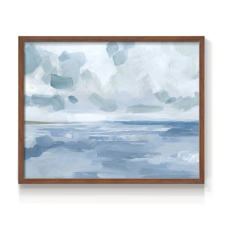 «Calm Seascape I», reproduction encadrée, Noyer, H 11 po x l 14 po
