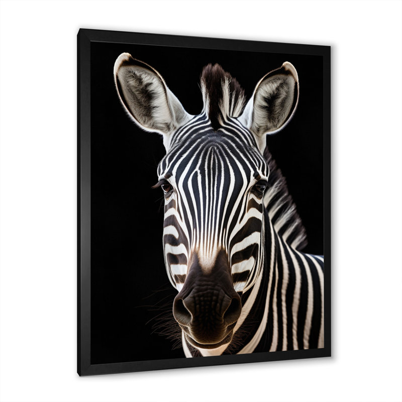 Striking Zebra Patterns IV, reproduction d'art sur toile, Noir, H 32 po x l 16 po x P 1 po