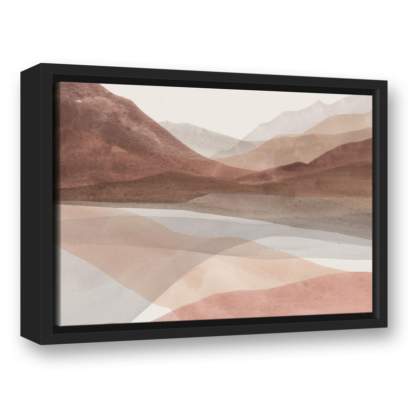 Paysage à l'aube, toile encadrée flottante, H 13,75 po x l 17,75 po x P 1,75 po