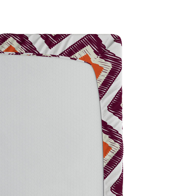 Microfiber Geometric Fitted Sheet, Full Fitted Sheet