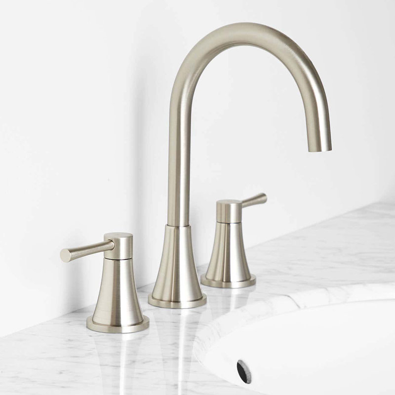 Widespread 2-handle Bathroom Faucet, Brushed Nickel