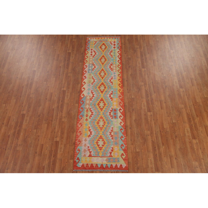 Tapis de couloir géométrique Kilim