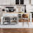 74.5 inch Kitchen Island with Extendable Dining Table-1419435048