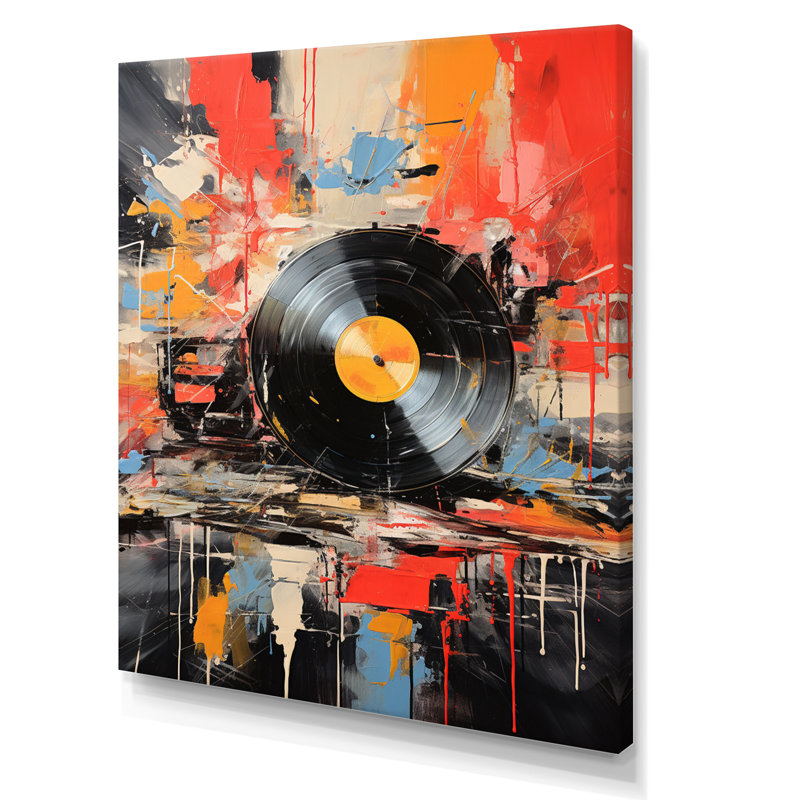 Vinyle, disque vinyle, Fusion II, Toile tendue, H 32 po x l 16 po x P 1 po