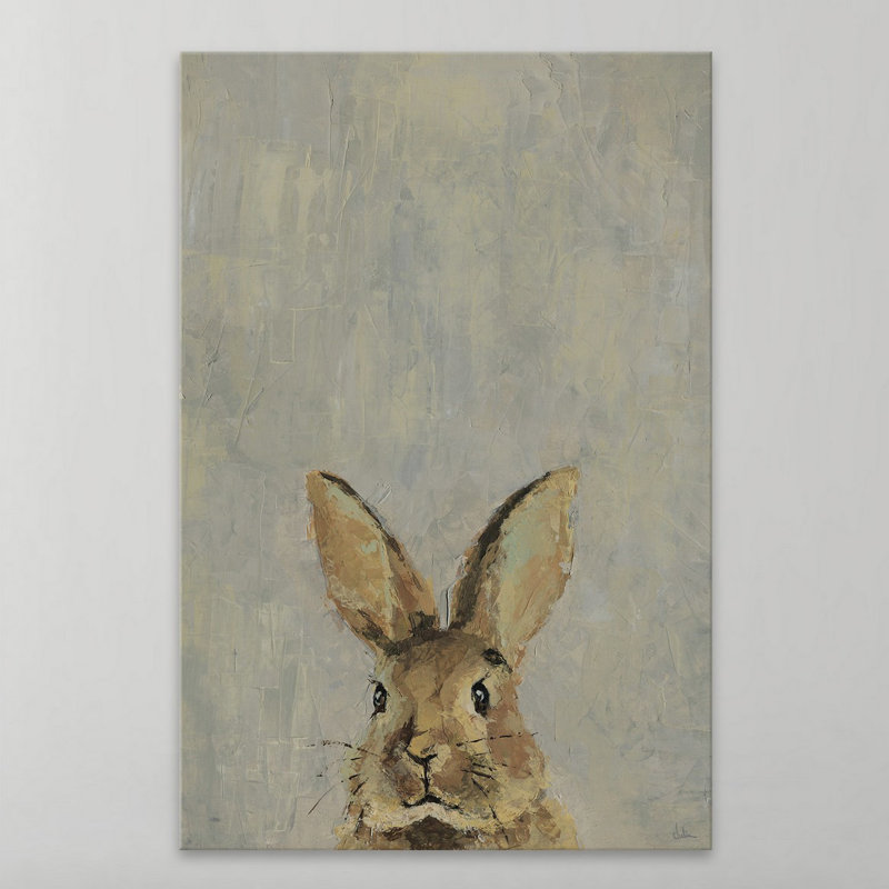 'What Up Rabbit' Print on Wrapped Canvas, 12" H x 8" W x 1.5" D