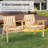2 Person Patio Bench With Built In Small Table