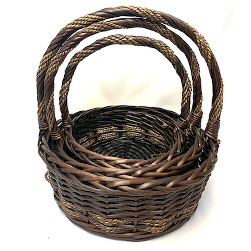 Ensemble de paniers 3 pièces, 1, H 16 po x l 15,5 po x P 15,5 po