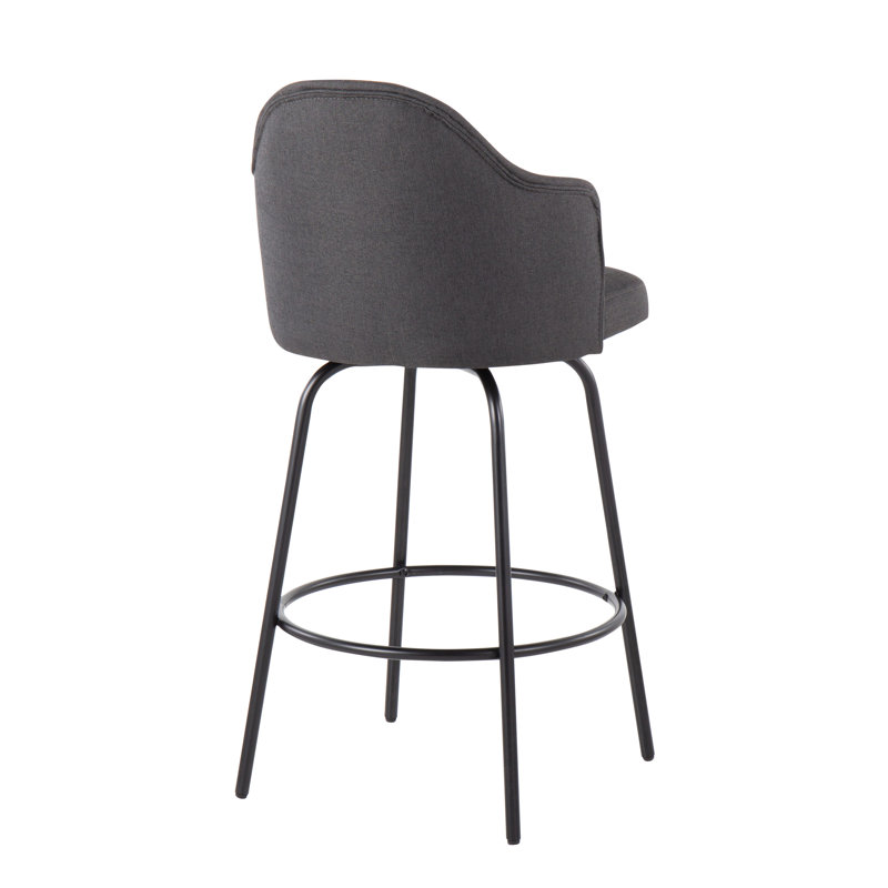 Tabouret de comptoir Lakyia, Gris foncé