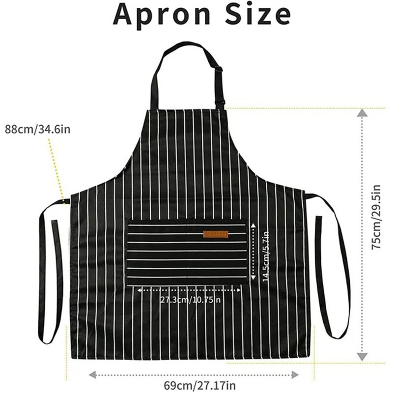 Tablier de cuisine 2 pièces pour femmes et hommes