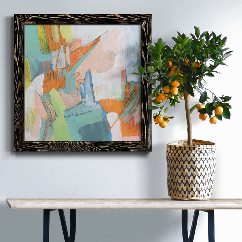 Candied Sherbet II - Toile encadrée de qualité supérieure - prête à être accrochée, H 34,5 po x l 34,5 po x P 1 po