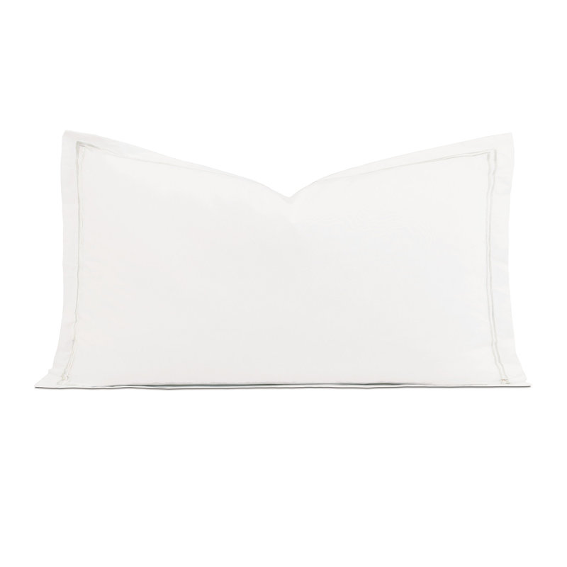 Enzo 100% Cotton Pillow Sham, White, King
