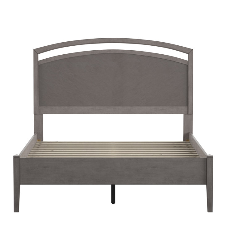 Grand lit plateforme Middlebrooks, Gris