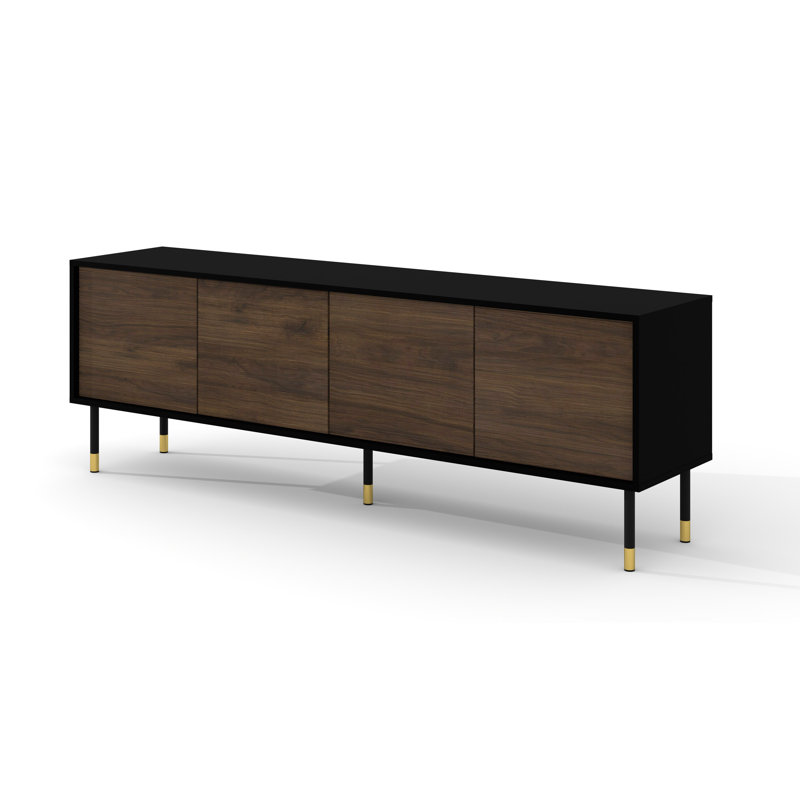 Autryville TV Stand for TVs up to 78", Oak Wood
