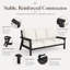 Ensemble de conversation de patio en PEHD pour 4 personnes avec coussins, ensemble de canapé de patio toutes saisons, ensemble de conversation extérieur-1408171918-1408171926-1408171927