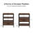 Two Nightstand With Storage, Built-in Outlets, and Drawer for Bedroom and Living Room and Built-in Outlets-108772214