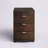 Ajai 3 Drawer End Table with Storage and Built-In Outlet -Espresso finish