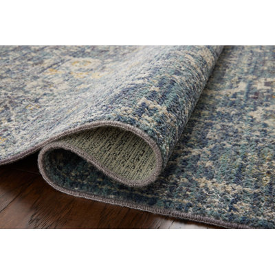 Tapis océan / doré Jean Stoffer x Loloi Bradbury