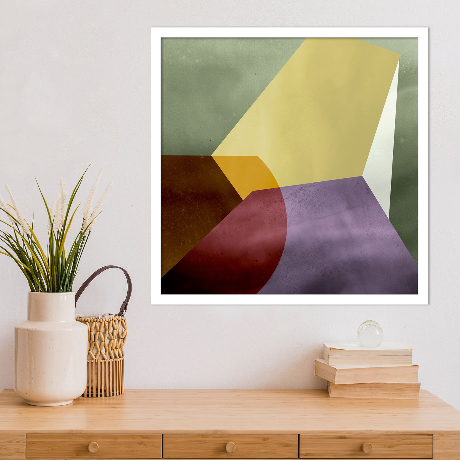 Flagler "Essentially Minimal VI" Print, 21" H x 21" W, White