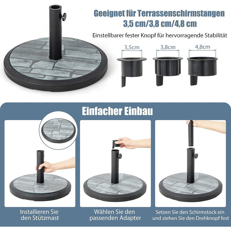 Beste 15.3kg Plastic Free Standing Umbrella Base