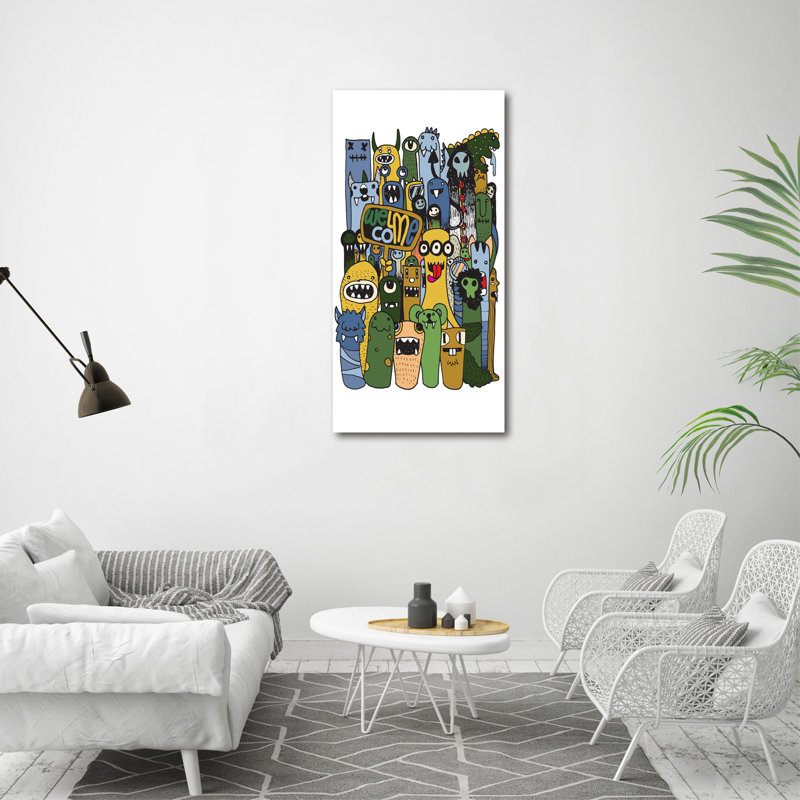 Crazy Monsters - Wrapped Canvas Print
