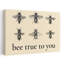 Bee True to You 1 Piece Wrapped Canvas Wall Art-1771647963