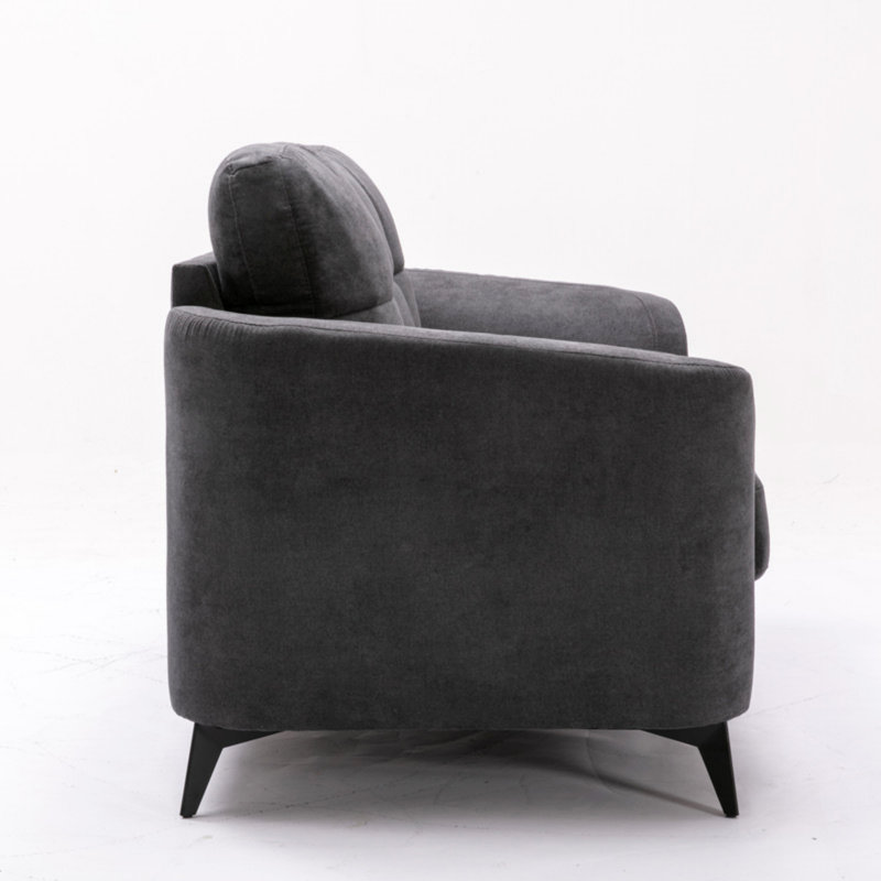 Causeuse en tissu 60 po, Gris