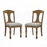 Wooden Frame Upholstered Dining Chairs set of 2