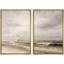 «Dynamic Oceanfront Vibrant Seashore», 2 pièces sur toile-98374069-98374068