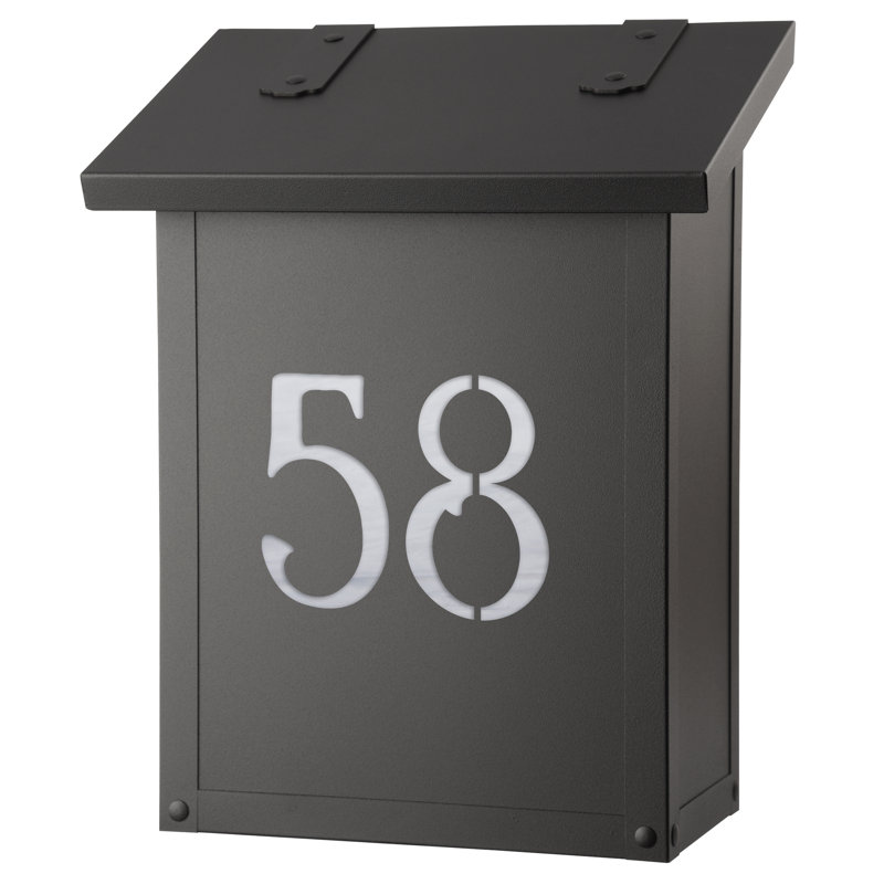 Boîte aux lettres murale classic, Oui, Noir texturé