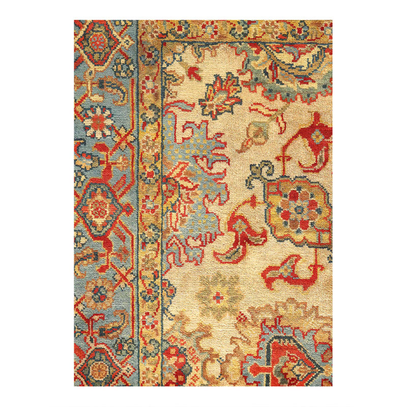 Tapis finement noué à la main Sampleur Augra 2 pi 3 po x 3 pi