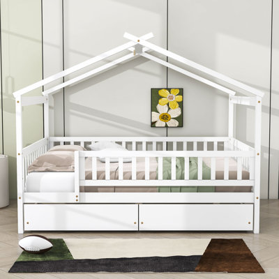 Heulwen Two Drawers Wooden House Bed