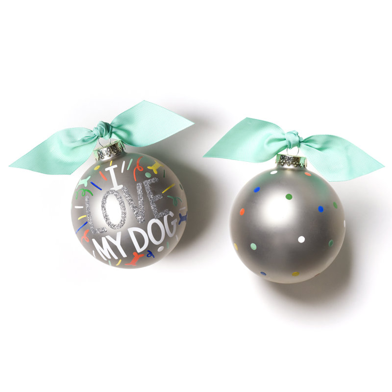 6'' Glass Animals Ball Ornament