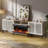 3-sided Glass Farmhouse Fireplace Tv Stand For Tvs Up To 100 Inch, Entertainment Center With 36" Electric Fireplace,brown Tv Console With Storage Cabinets For Living Room-1597768159-1349077021