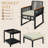 5-Piece Wicker Rattan Patio Conversation Furniture Set with Table & Ottomans