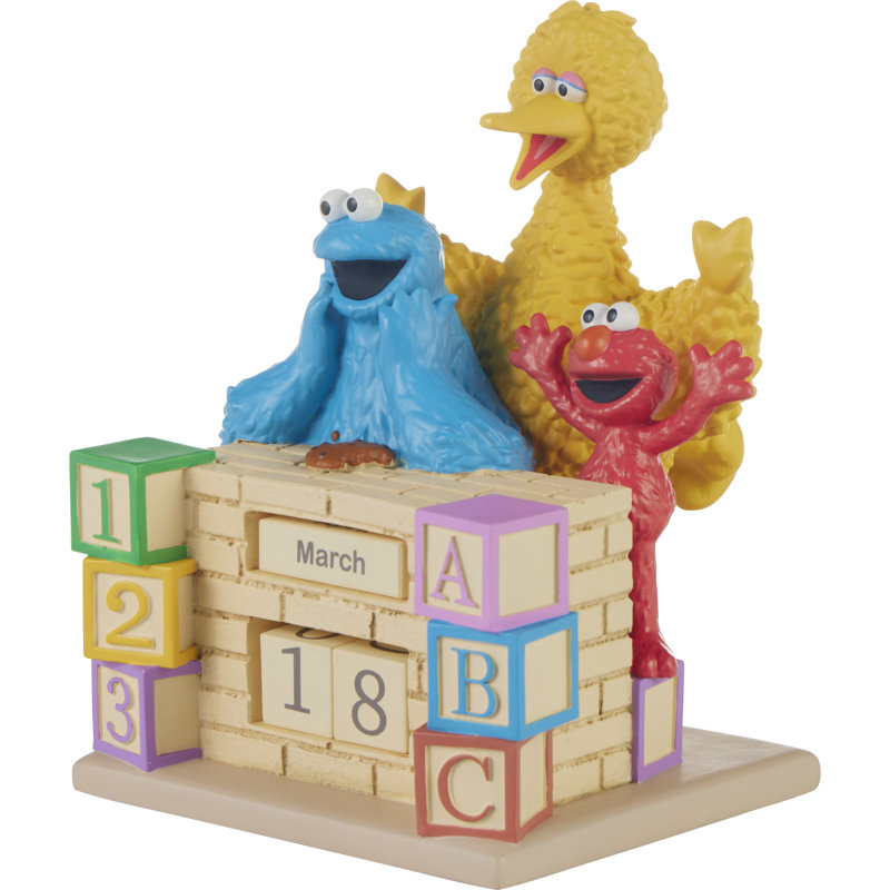 Calendrier perpétuel en résine Sesame Street