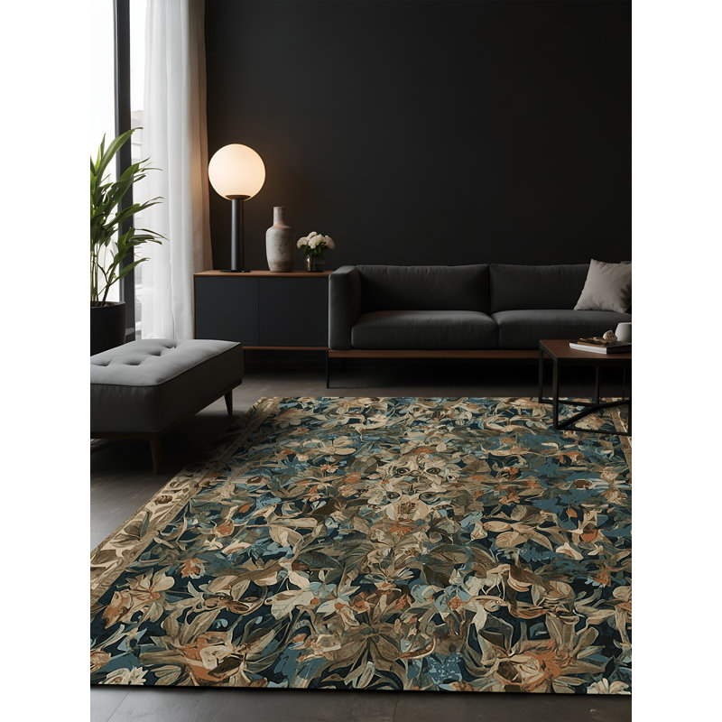 Tapis brun soyeux et moelleux, Carré 4 pi