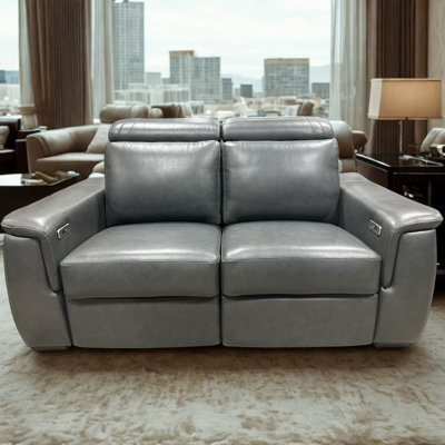 Love Seat 2 Seater Power Recliner Leather