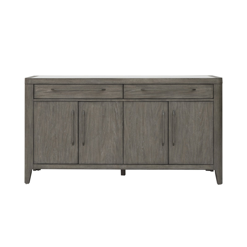 Griffith Gray 66'' Solid Wood Four-Door Two-Drawer Buffet