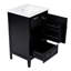 Meuble-lavabo de style moderne avec lavabo, armoire de rangement avec porte et tiroir