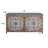 60-Inch Wood Accent Cabinet with 4 Doors, Antique White and Brown, Versatile Storage for Modern Homes
