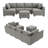 Nikitas U shaped Modular Sectional Sofa with Reversible Chaise-74939285