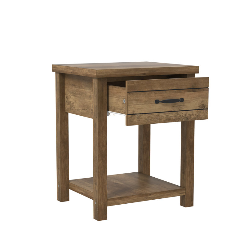 Ametria 18.5'' W Nightstand, Knotty Oak