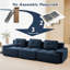 Canapé modulaire en nuage 115,3 po Boneless, canapé modulaire avec assise profonde, canapé en velours côtelé désossé pour le salon, aucun assemblage requis (brun)-1538116181