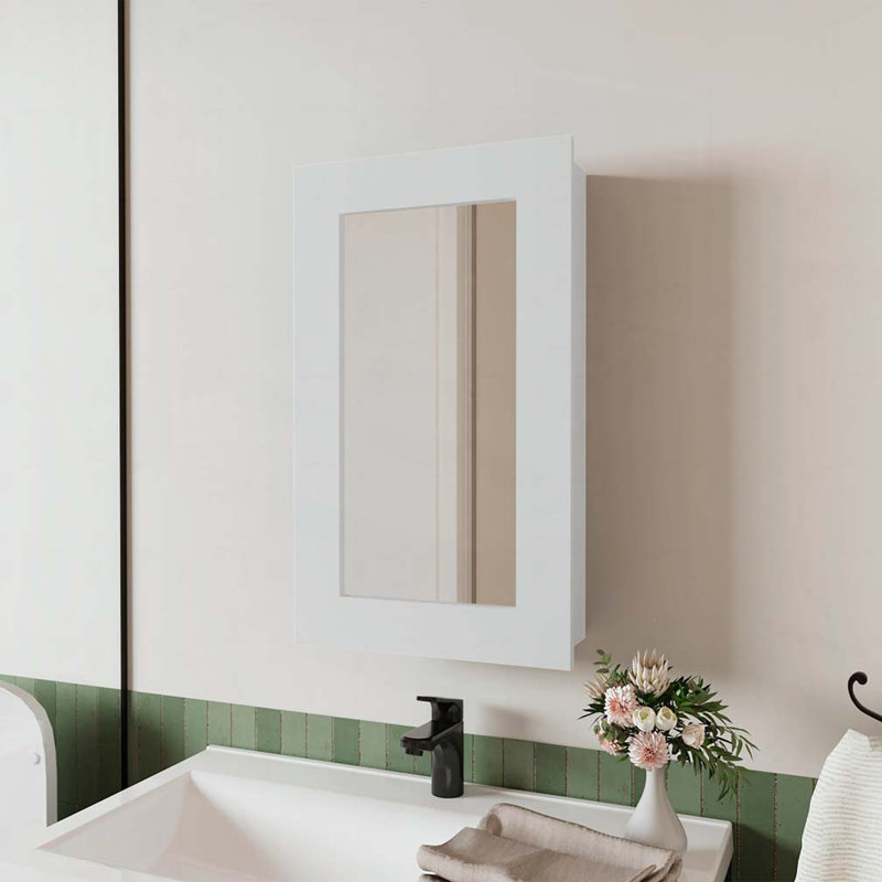 Pharmacie avec miroir inclus, Blanc