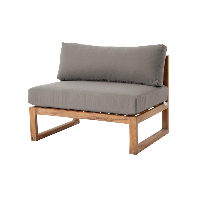 Fauteuil d'extérieur en teck Premer, Taupe