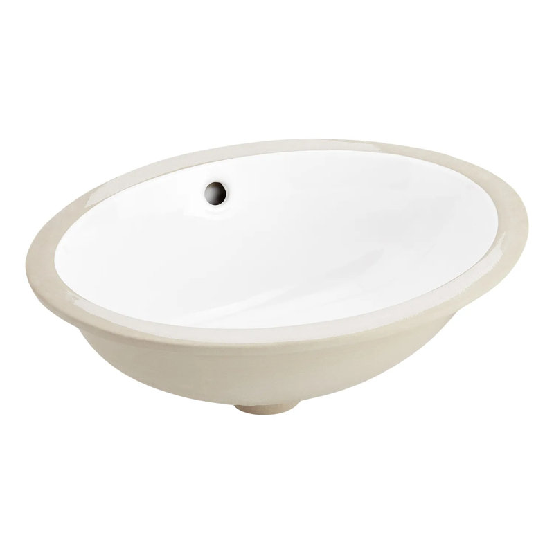 Mangrove 18" Oval Porcelain Undermount Bathroom Sink