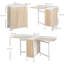 Alondra Folding Table Computer Desk with Storage Shelves Oak, White Home Office