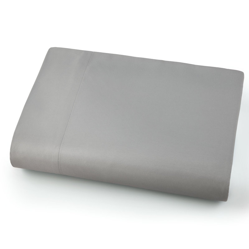 Vilano Oversized 132 inch x 110 inch Microfiber XL Flat Sheet wrinkle resistant for deep mattresses, Steel Gray